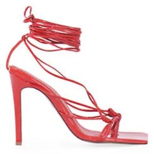 Andrea Wazen Mandaloun Leather Wrap Sandals